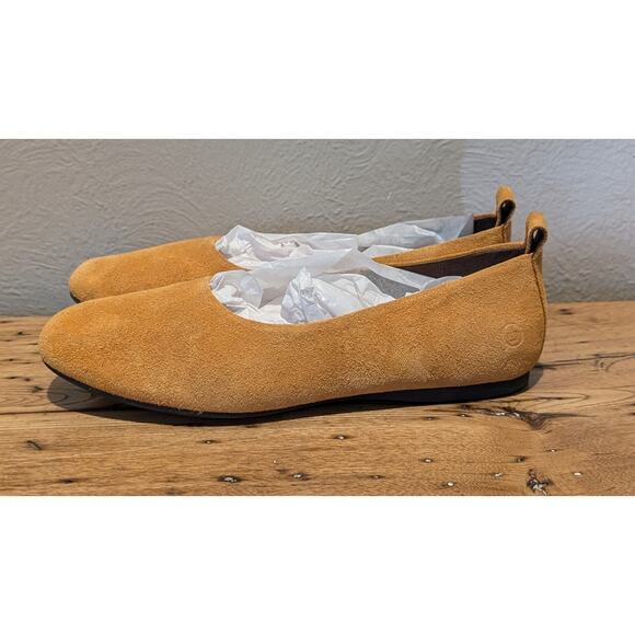 Born Adour Yellow (Mustard) Suede Ballet Flats Womens Size 7.5M - Picture 5 of 9